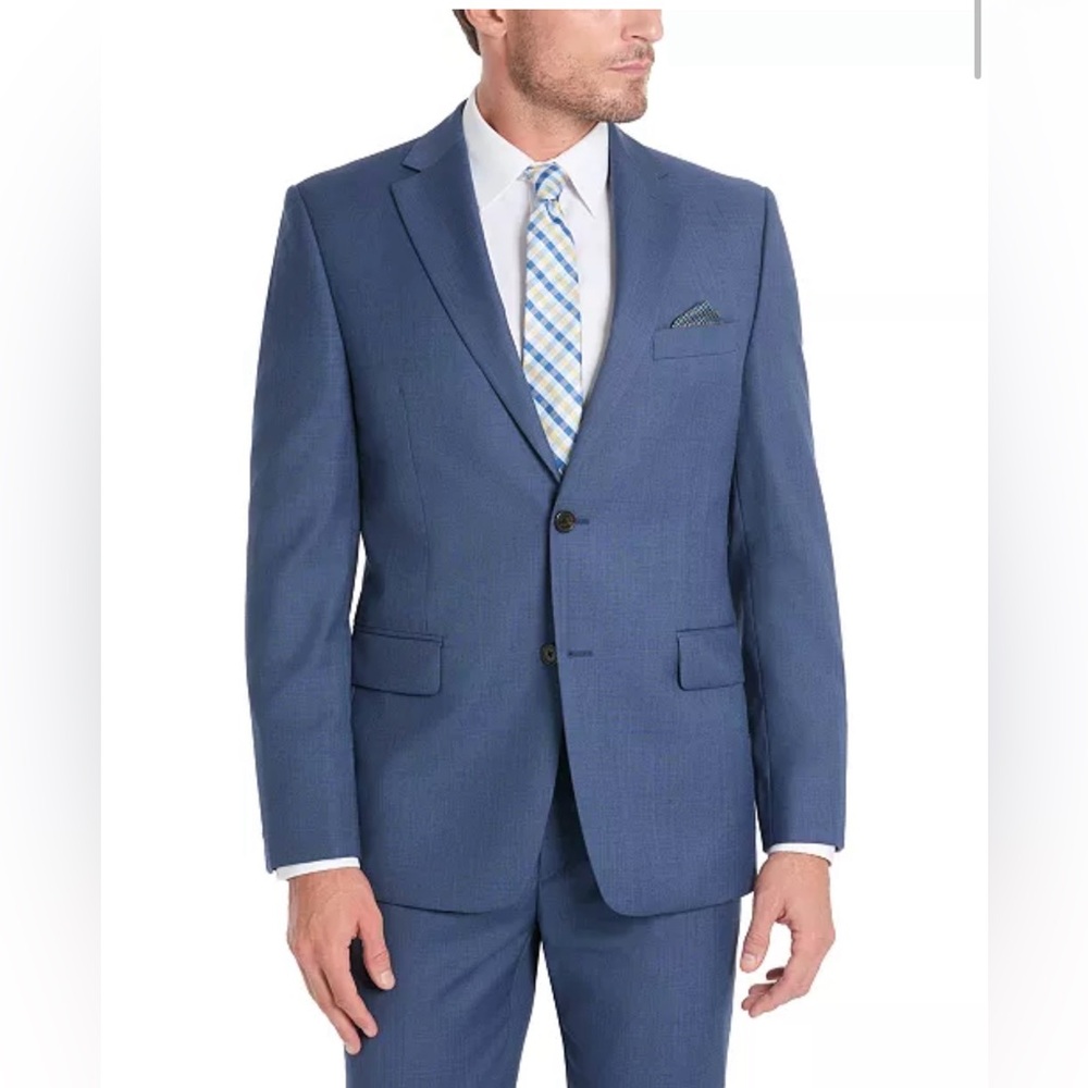 Lauren Ralph Lauren Men's Slim-Fit Sharkskin Wool-Blend Suit Jacket tailored